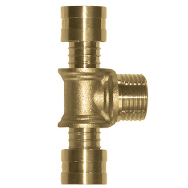 Tê Rosca Central Macho Pex Água 20x3/4x20 Kit C/ 4 - Emmeti