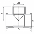Tê Soldável Com Bucha De Latão 25mm X ½ - Fortlev