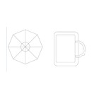 Tecido ombrelone Avea led Lateral taupe