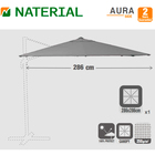 Tecido para Ombrelone Aura Taupe 286x286cm Naterial
