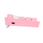 Teclado Bluetooth Gamer Mecanico Fizz Pro Branco E Rosa Rgb K