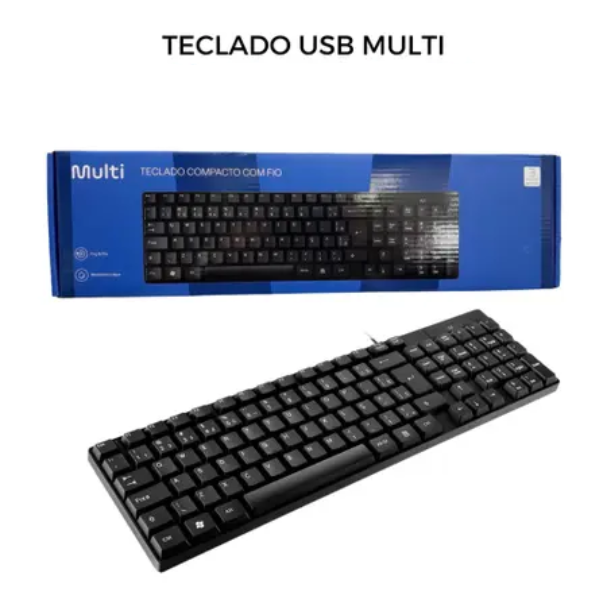 Teclado Compacto Com Fio Multi Durabilidade E Confiabilidade