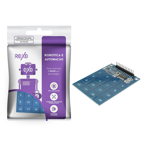 Teclado De Membrana Matricial 4x4 16 Teclas - Roxo