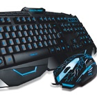 Teclado E Mouse Gamer Com Fio Usb Com Detalhe Azul Multilaser