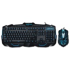Teclado E Mouse Gamer Com Fio Usb Com Detalhe Azul Multilaser