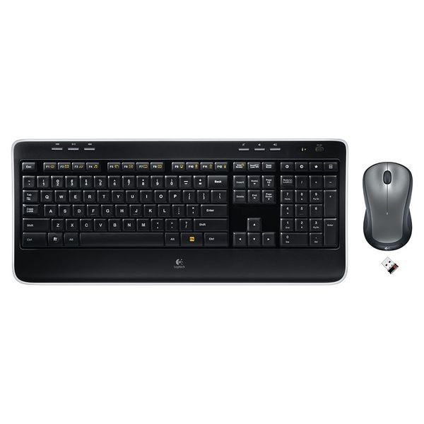 Teclado E Mouse Logitech Mk520 Wireless Compact Usb Preto