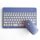 Teclado E Mouse Sem Fio A6732 Slim Recarregável Roxo Alta Com