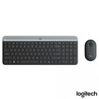 Teclado E Mouse Sem Fio Slim Logitech Preto - Mk470