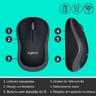 Teclado E Mouse Wireless Logitech Mk270 Usb Preto E Cinza Sem