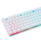 Teclado Gamer Aplus Tech Barak White Led Rainbow Mecânico Abn