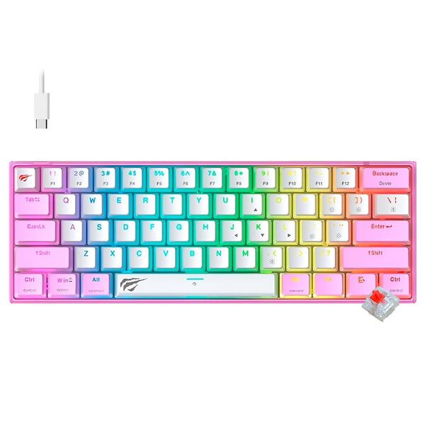 Teclado Gamer Mecânico Havit Gamenote Mini Kb877l Usb / Rgb /