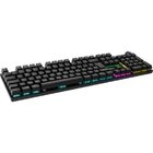 Teclado Gamer Mecânico Rgb Gpro K7 Rainbow Black Edition Fort