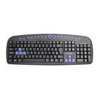 Teclado Gamer Multimídia Azul Qwerty Abnt2 483 Bright
