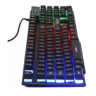 Teclado Gamer Semi Mecanico Iluminado Metal Bk-152c Exbom