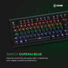 Teclado Gamer Xzone Gtm-01 Mecânico Abnt2 Rgb  20 Modos De Il