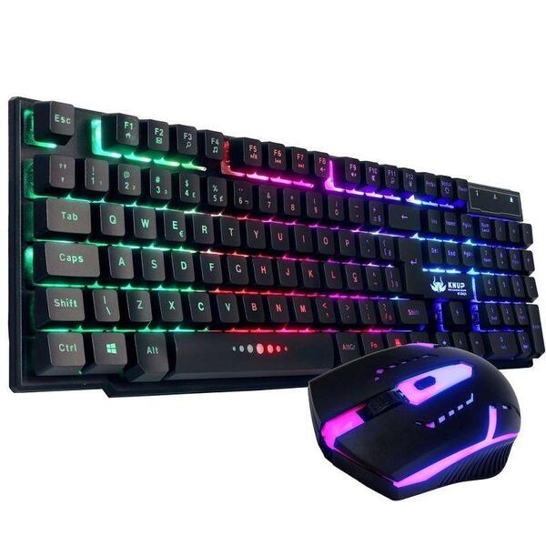 Teclado Hoopson Kit + Mouse Gamer Rgb Preto Tpc-096kp