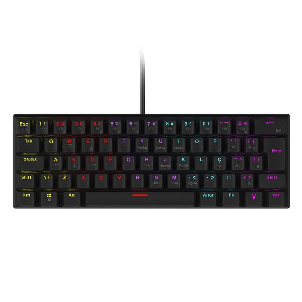 Teclado Mecânico 60% Vinik Anihi Black - Switch Blue - Led Ra