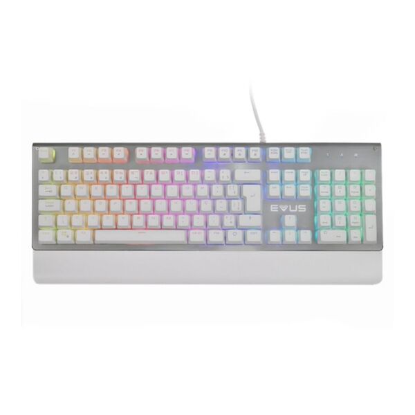 Teclado Mecânico Gamer Evus Tc-08 Snowstorm - Branco