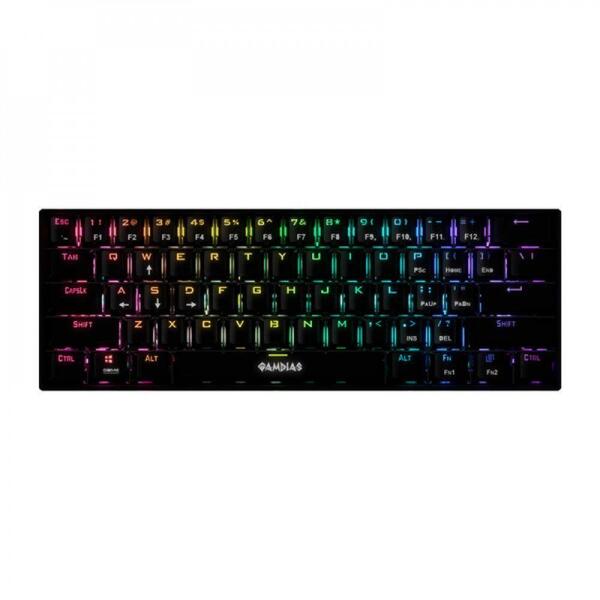 Teclado Mecânico Gamer Hermes E3 Rgb Switch Azul Preto E Rgb