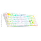 Teclado Mecanico Gamer Redragon Mitra Branco Switch Red K551w