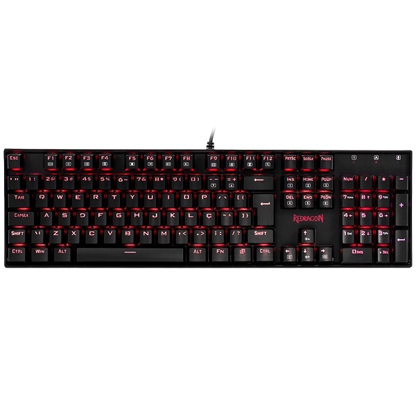 Teclado Mecanico Gamer Redragon Mitra Preto Switch Blue K551-1