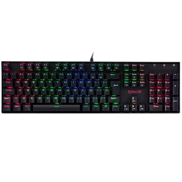 Teclado Mecanico Gamer Redragon Mitra Rgb Preto Switch Brown