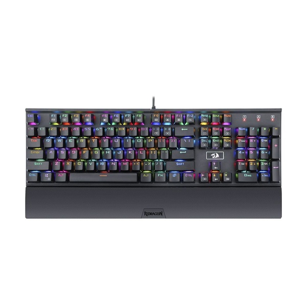 Teclado Mecânico Gamer Redragon Rahu Rgb Switch Blue Com Fio