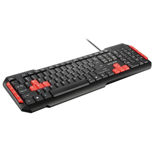 Teclado Multilaser  Tc160 Multimidia Gamer Red Keys Usb Preto