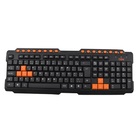 Teclado Multimidia Gamer Usb Action Preto Oex Tc200 Laranja