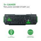 Teclado Preto Com Verde Start 2.0 Para Jogos - Abnt2