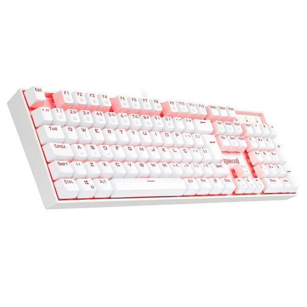 Teclado Redragon Mecanico Mitra Single Color Lunar White Swit