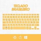 Teclado Sem Fio Bluetooth Recarregável Com Mouse - Amarelo I