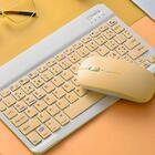 Teclado Sem Fio Bluetooth Recarregável Com Mouse - Amarelo I