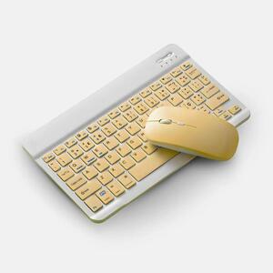 Foto de Teclado Sem Fio Bluetooth Recarregável Com Mouse - Amarelo I