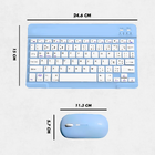 Teclado Sem Fio Bluetooth Recarregável Com Mouse - Azul Out