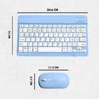 Teclado Sem Fio Bluetooth Recarregável Com Mouse - Azul Out