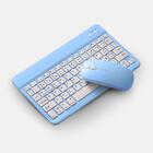 Teclado Sem Fio Bluetooth Recarregável Com Mouse - Azul Out