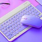 Teclado Sem Fio Bluetooth Recarregável Com Mouse - Roxo In