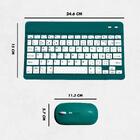 Teclado Sem Fio Bluetooth Recarregável Com Mouse - Verde Esc