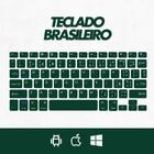 Teclado Sem Fio Bluetooth Recarregável Com Mouse - Verde In