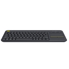 Teclado Sem Fio Com Mouse Touch Pad Integrado Logitech Bom