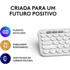 Teclado Sem Fio Logitech Pebble Keys 2 K380s Bluetooth Branco