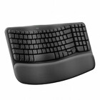 Teclado Sem Fio Logitech Wave Keys Bluetooth Usb Ergonômico P