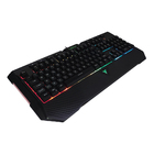 Teclado Semi-mecânico Do Jogo Azul Preto Interruptor Usb Rgb