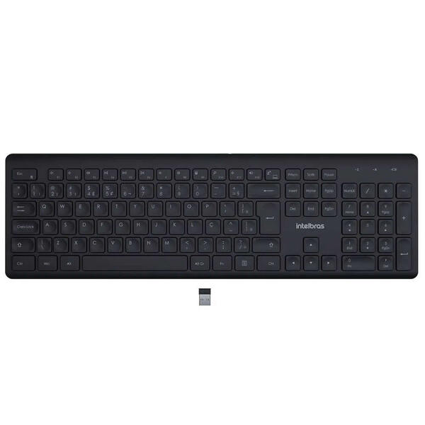 Teclado Usb 2.0 Intelbras Tsi50, Sem Fio Preto, 10 Metros Dis