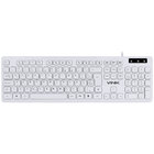 Teclado Usb Multimidia Slim Branco - Teclas Chocolate - Cabo