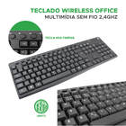 Teclado Wireless 2.4ghz Certificado Anatel Abnt2 Office 5+