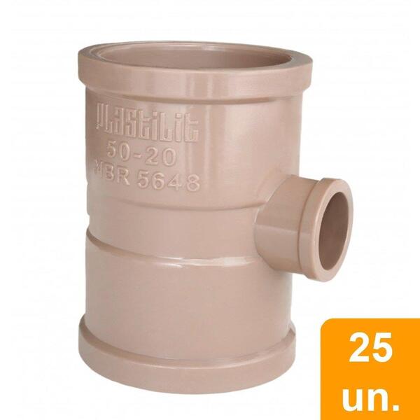 Tee De Redução Plastilit Soldável 32 X 25mm Embalagem Com 25