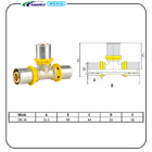 Tee Metálico 16 Pex Gás Amanco