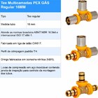 Tee Multicamadas Pex Gás Regular 16mm